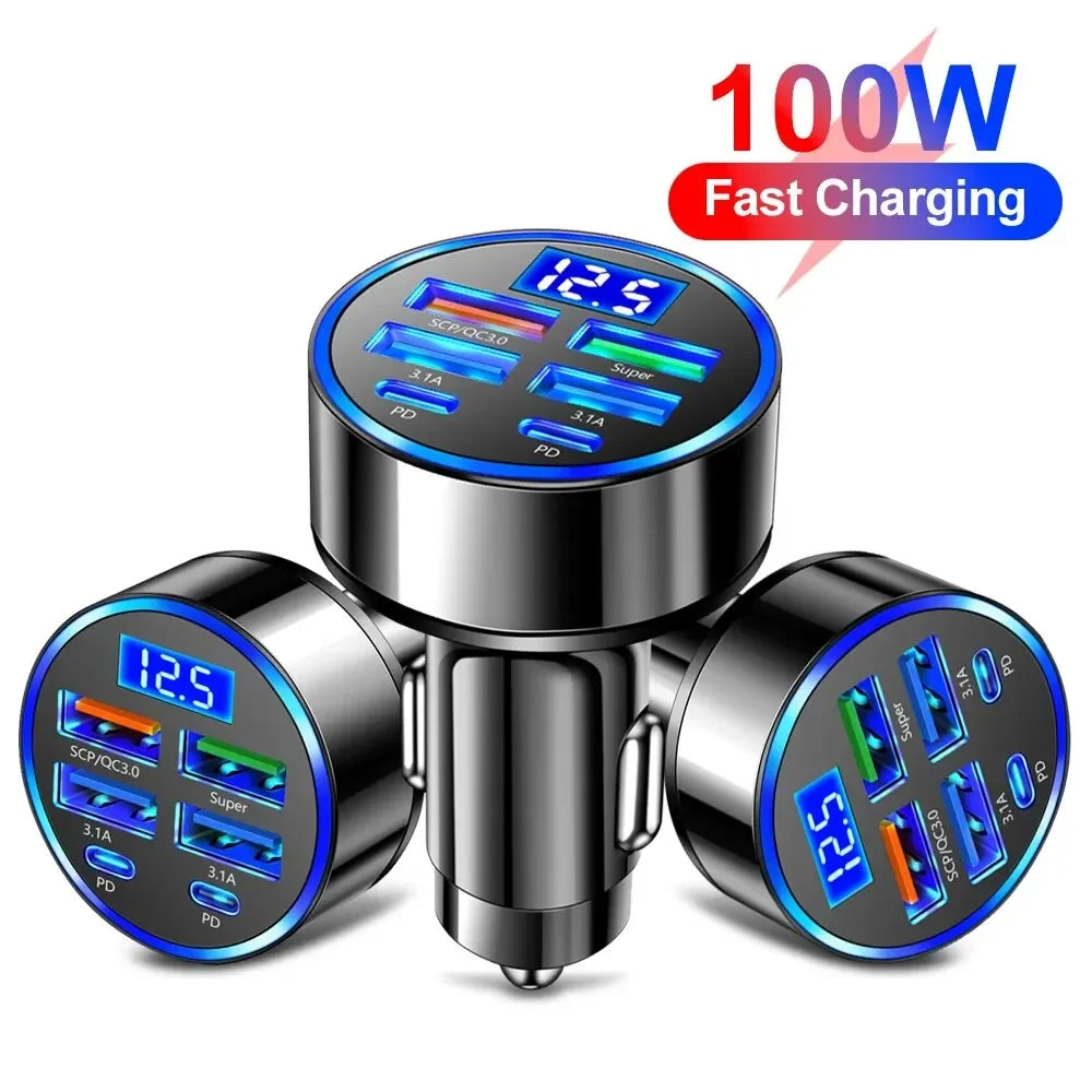 250W 6 Ports Car Charger