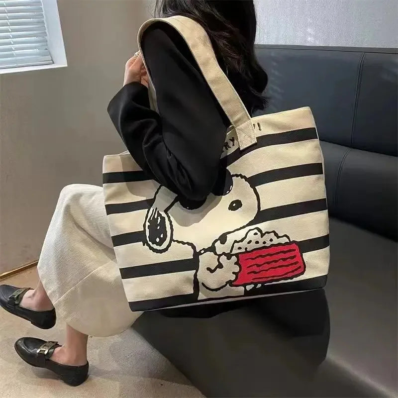 Snoopy Cute Cartoon Large Capacity Canvas Bag