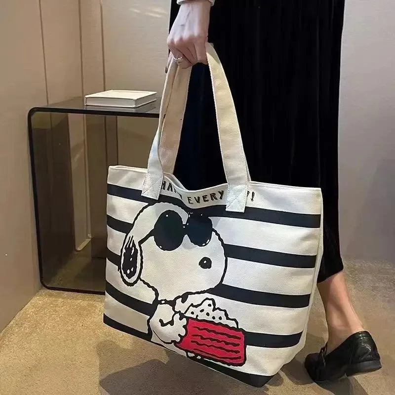 Snoopy Cute Cartoon Large Capacity Canvas Bag