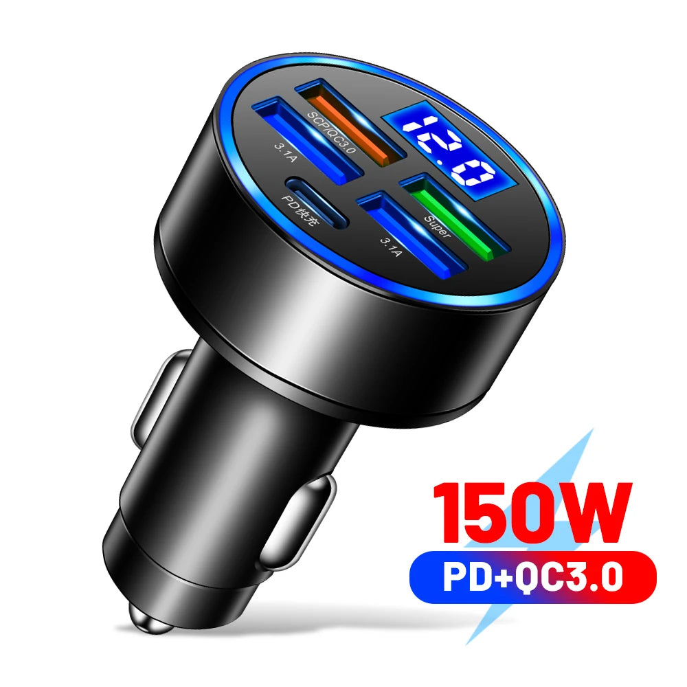 250W 6 Ports Car Charger