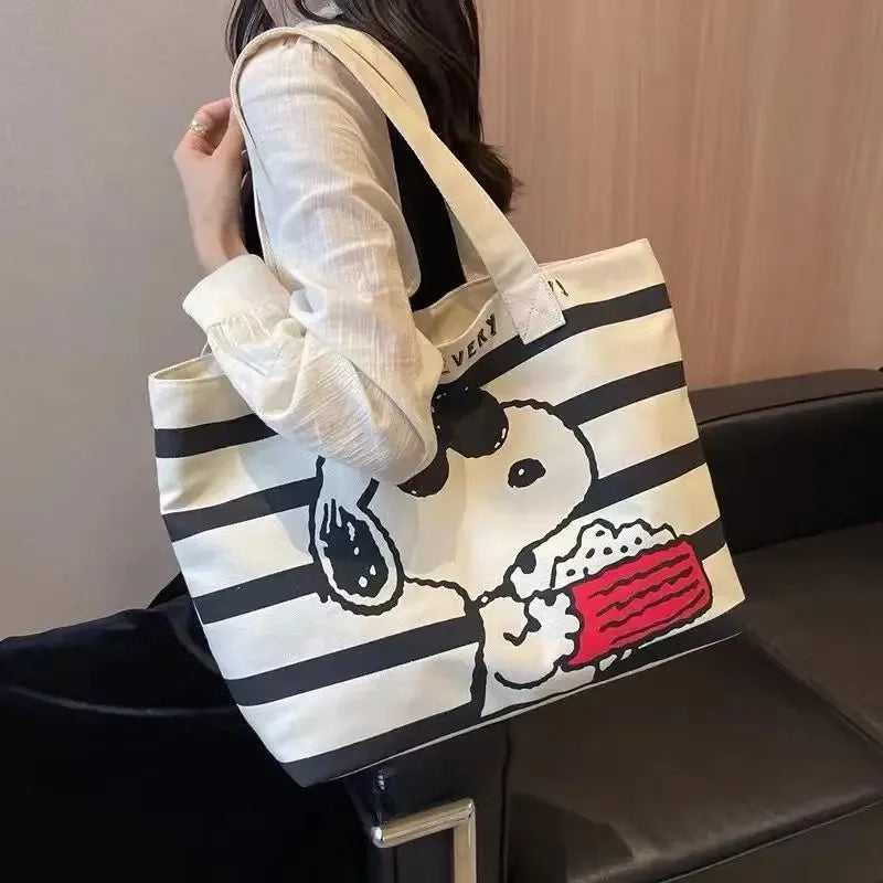 Snoopy Cute Cartoon Large Capacity Canvas Bag