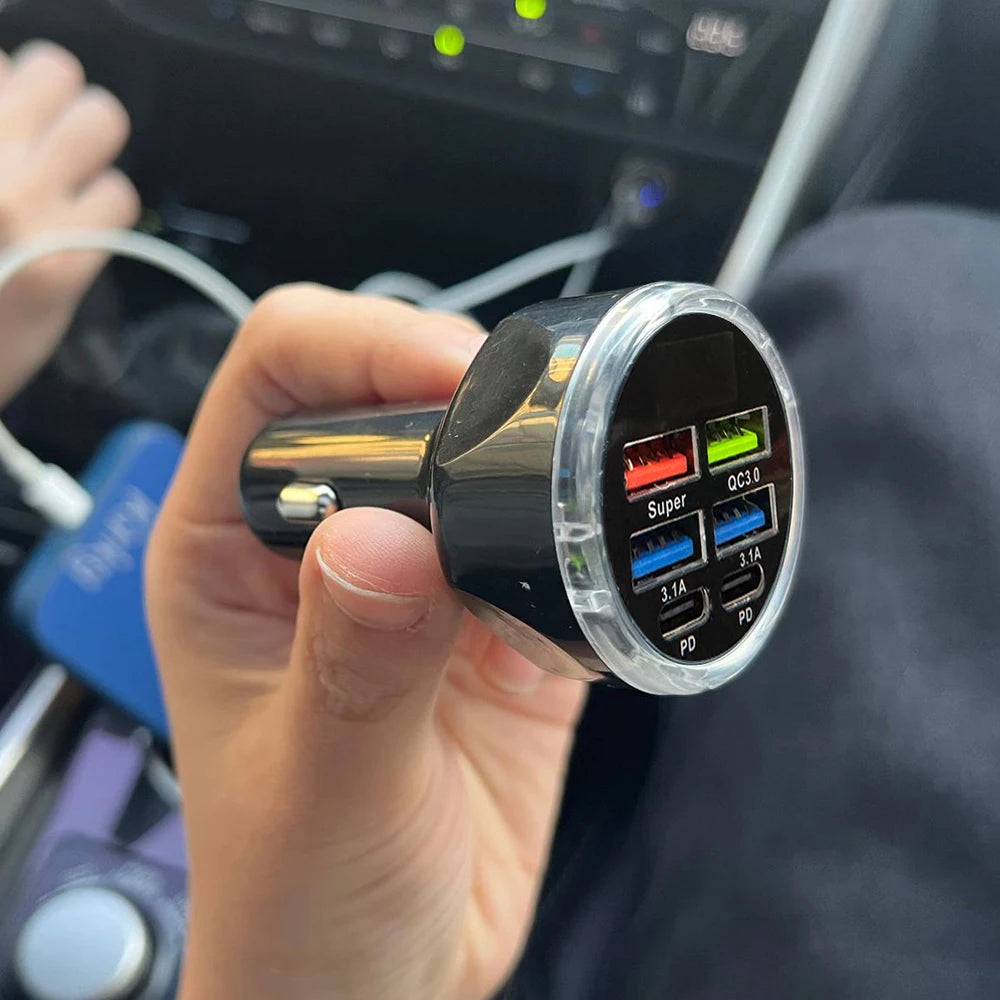 250W 6 Ports Car Charger